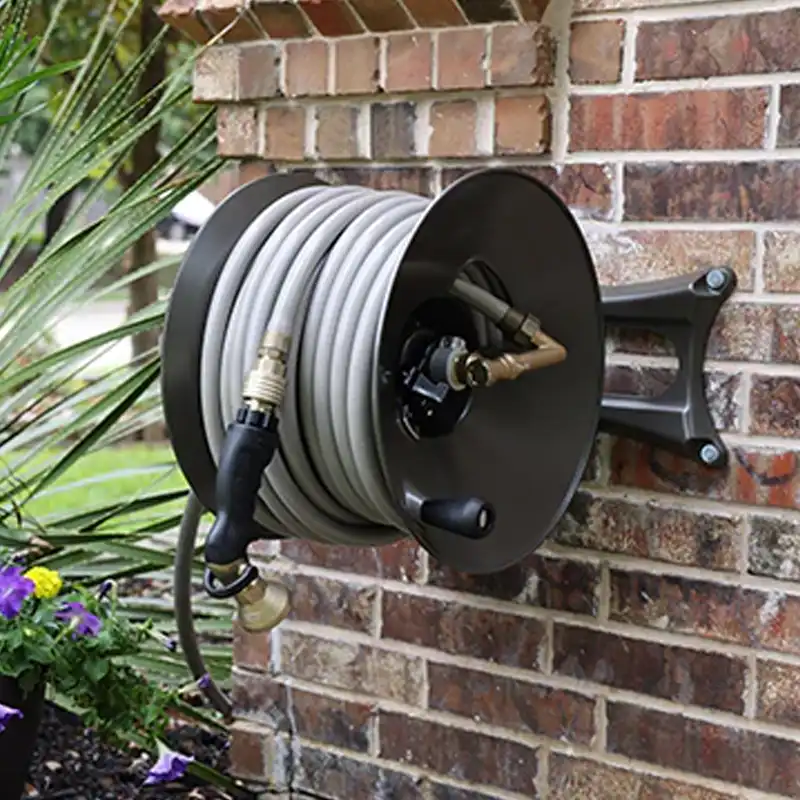 how to mount a hose reel to concrete